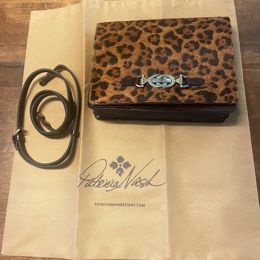 Classic Patricia Nash animal print crossbody or clutch